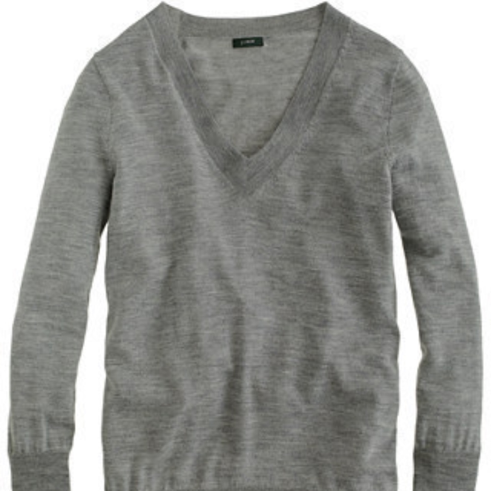 J. CREW Merino Wool V Neck Sweater XS
